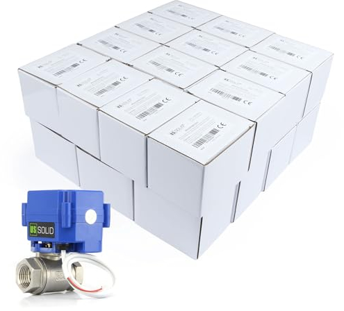 U.S. Solid 1/2 Motorkugelhahn Edelstahl 2 Wege Elektrische Zonenventil 220V AC (85V-265V AC), 2 Drähte, Automatische Rückkehr NC - 25 Stück
