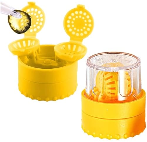 Contact Lens Washer 2pcs Portable Soft Hard Contact Lens Cleaner Contact Washer Manual Rotation Contact Lens Cleaning Container for Eyes Care