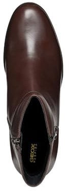 Geox D New Asheel C, Stivale alla Caviglia Donna, Dk Brown Black, 39 EU