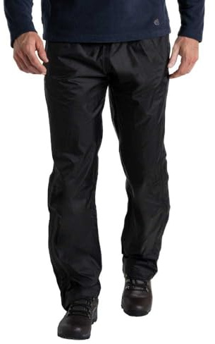 Craghoppers Herren Expert Packable Überhose Hose, Schwarz, 34-37