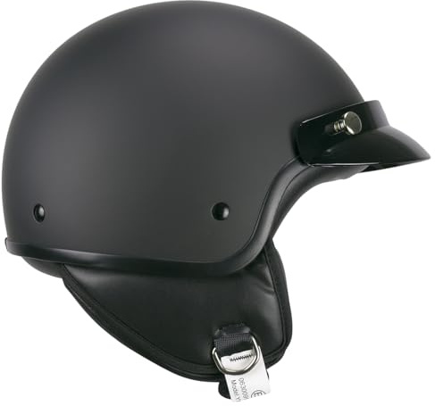 SKA-P Helm mit offenem Gesicht, 1FHA Smart Mono, Mattschwarz, L (59 cm)
