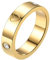 MAGIIE 18k Vergoldeter Damen Ring - 6mm Zirkon Herz-Ring, Elegant, Größe 50 bis 60 (Gold, 60)