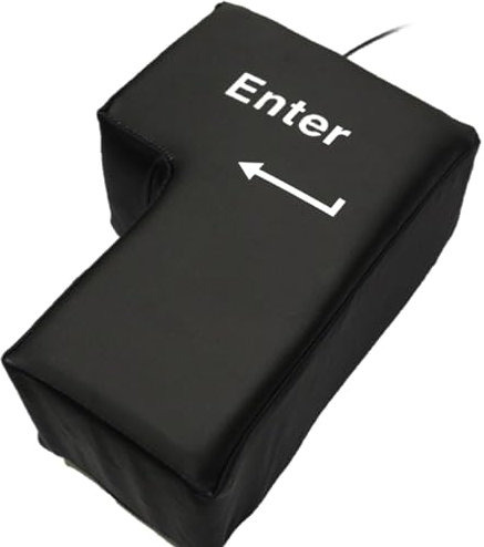Grande touche d'entrée - Bouton USB de rechange - Soulage le stress - Cadeau créatif pour ordinateur portable de bureau - Bouton d'entrée - Bouton anti-stress - Grande touche d'entrée - Bouton