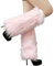 KGDUYC Scaldamuscoli da donna peloso, scaldamuscoli, abbigliamento in pelliccia, scaldamuscoli y2k, per stivali, scaldamuscoli, copristivali in pelliccia sintetica, 40 cm (rosa)