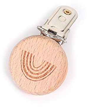 Regenbogen-Mehrzweck-Schnuller-Clips zur Herstellung von Schnullerhaltern, Lätzchenclips, Spielzeughalter, Silber (30 mm), Großhandel, runde Form