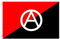 Bandiera anarchico grande da 0,9 x 1,5 m (senza penna) Bandiera anarchica grande FT A Circle Anarchy Banner rosso nero resistere