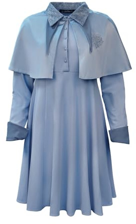 Harry Potter Beauxbatons Academy Dress for Adults, Baby Blue, Medium
