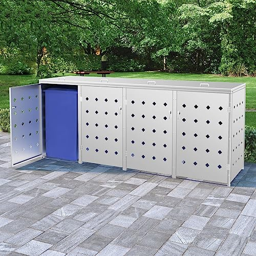 Refined Mülltonnenbox für 4 Tonnen 240 L Edelstahl