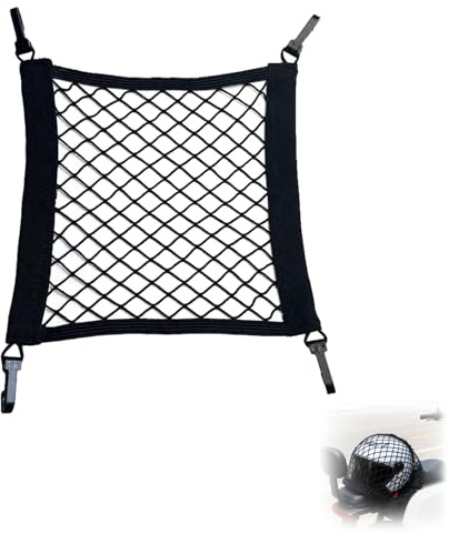 Dstarymnix Netz für fahrradkorb hinten,Elastisches Gepäcknetz,Motorrad gepäcknetz,25x30 cm Netzbeutel für Helm Taschen Zubehör Helmhalterung Universal für Roller Fahrrad Motorrad,Gepäcknetz E-Scooter