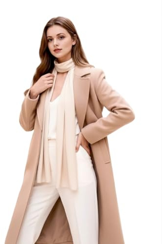 LA FERANI Damen Seidenschal 100% Seide Halstuch Seidentuch 180x90cm Uni Farbe für Anzug formelle Anlässe Stola Business Style Geschenk für Sie