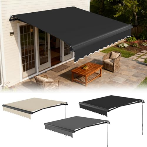 Peviasot Toldo eléctrico de 300 x 200 cm, brazo articulado con mando a distancia para balcón y terraza, protección solar resistente a la intemperie con inclinación de 0 – 45°, incluye material de