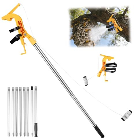 Sprühdosen Verlängerung Adapter, Verlängerungsstangen Adapter mit 3,2m Teleskopstange Einstellbarer Spraydosen, Einstellbarer Winkel Sprühstange für Spraydosen, Wespenspray und Sprühfarbe