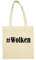 Reifen-Markt Tasche #Wolken Größe 38x42 Farbe Natur Druck Schwarz