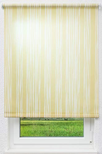 Sunlines Dekor Vertikalstreifen grün, Tageslicht, 62x180cm Seitenzugrollo, PES, 62 x 180