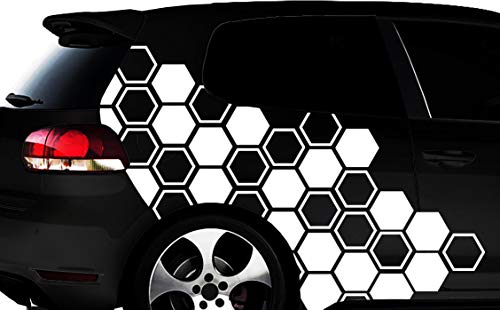 Hexagon Pixel Cyber Camouflage XXL Set Auto Aufkleber Sticker Tuning Wandtattoo x