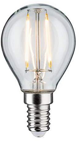 Paulmann 28689 LED Lampe Filament Tropfen 2,6W Leuchtmittel Klar 2700K Warmweiß E14