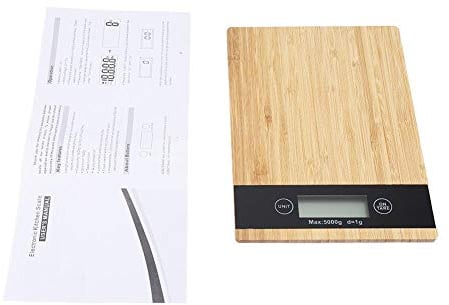 Kitchen Scale - Bamboo LED Digital Display Electric Kitchen Weighing Scale Cooking Food