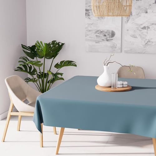 Soleil d'ocre Alix Nappe, Blau, 180 x 180 cm, Blaun