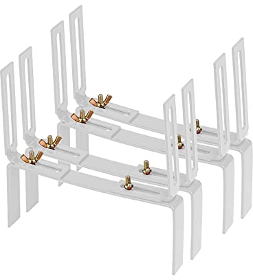 BigDean 4 Stück Blumenkastenhalter weiß Standard H-Form Kasten Halter Balkonkastenhalter