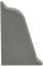 DQ-PP 1 barre d'angle gauche - Anthracite - 38 x 25 mm - PVC - Plinthe de finition pour plan de travail, cuisine, plinthe de finition