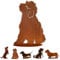 Gartenfigur Rost auf festem Stand – Hochwertig & Wetterfest - Metall Tierfigur - Edelrost Dekofigur/Tier Figur – Gartendeko/Dekoration (Hund II - Höhe 60cm)