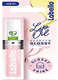 Labello Lip Oil Glossy Effekt - Glossy Shine 5,5 ml, Lip Gloss mit veganer Formel, Volumengloss, 100% natürlicher Lipgloss