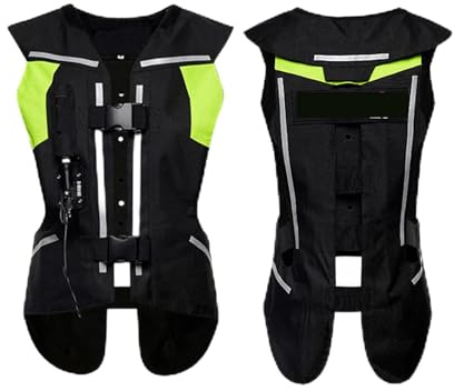 YXYECEIPENO Motorrad-Airbagweste Reitweste Nicht Mit CO2-Kartusche Ausgestattet 6 Größen Fahrradausrüstung (Color : Black, Größe : M)