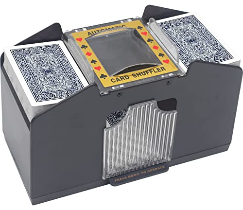 TAAVOP Mélangeur de cartes 2-4 jeux automatique à piles pour UNO/Poker/cartes à jouer