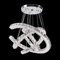 Modern Crystal Chandeliers 3 Rings Led Pendant Light C Shape Crystal Ceiling Light DIY Stainless Steel Led Chandeliers Fixture for Living Room Bedroom (Cool White)…