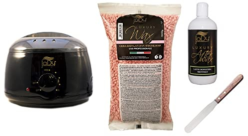 JaDy - Kit Cera Brasiliana Professionale Con Fornetto e Scaldacera Senza Strisce - Kit Epilazione Luxury
