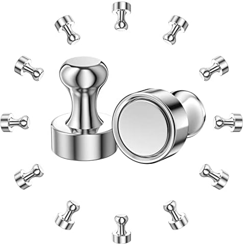 Newaner Aimants 12pcs, Lot de Aimant Néodyme Super Puissant pour Frigo, Petits Aimants pour Réfrigérateur, Plaque Magnétique, Porte, Tableau Noir, Carte, Tableau Blanc (12X16mm)