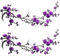 CHENGZI Pflaumenblüten-Blumen-Stickerei-Flicken, Applikation, Stoff, Sticker, Basteln, Nähen, Reparatur, Dekoration, 2 Stück(lila)