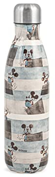 H&H Mickey Blogger Bottiglia Termica, Acciaio Inox, Lt 0,5