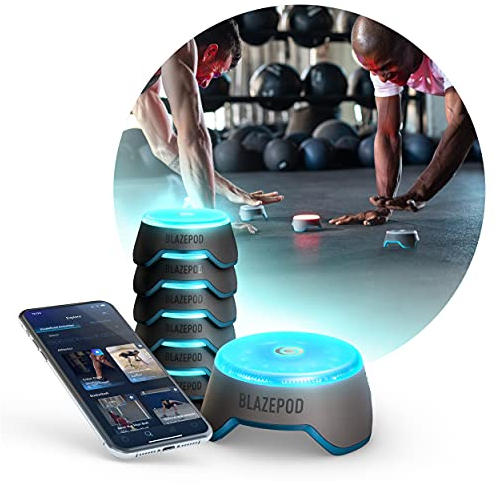Blazepod: Lichtbasiertes Flash Reflex Training, stimulierende Programme zur Verbesserung der Geschwindigkeit und Beweglichkeit. Für Sportler: Kampfsport, Fußball, Boxen, Basketball, Coach und Trainer.