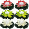 Solarleuchte 18cm LED Lotus Laterne Wasserlaterne Schwimmlaterne Solarlampen für außen Wasserdichte Garten Pool Licht Teichlicht Künstliche Seerose Licht für Garten Schwimmbad Brunnen Aquarien