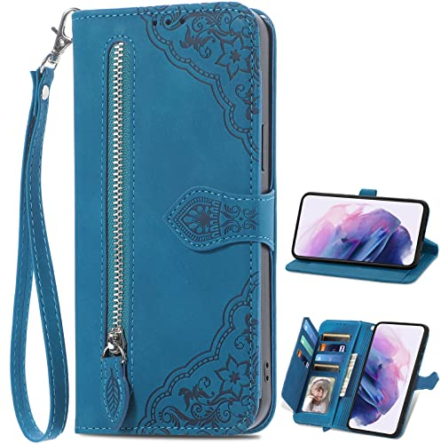 BAILI Handyhülle für Nokia 5.4 Hülle, Reißverschluss Tasche Flip Handytasche für Nokia 5.4 Case