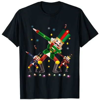 Dabbing Nutcracker Christmas Costume Nutcracker Lights Funny T-Shirt