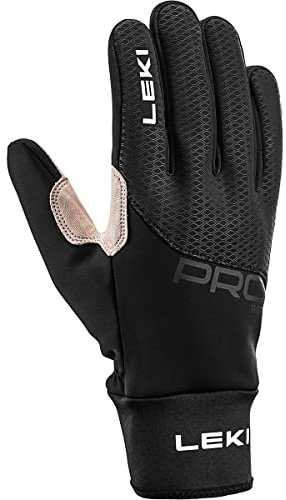LEKI Prc Premium Thermoplus Schwarz - Gore-Tex Warmer winddichter Gore-Tex Langlauf Handschuh, Größe 10.5 - Farbe Blac