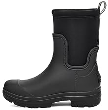 UGG Droplet Mid, Bota clásica Unisex Adulto, Black, 32.5 EU