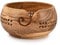 SAMHITA Acacia Wood Yarn Bowl Holder |Hand Carved Yarn Bowls for DIY Knitting Crocheting Accessories (17.78cm x 17.78cm x 10.16cm)