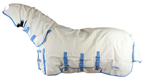 Weatherbeeta Comfitec Sweet Itch Shield Combo Ekzemerdecke - White/Blue, Größe:145
