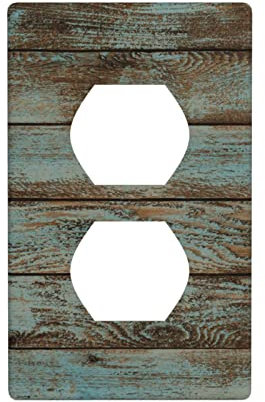 Panel de interruptor de luz de madera rústica de granero antiguo, elegante y duradero, ideal para áreas residenciales y comerciales