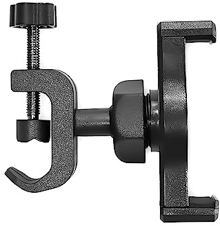 Musiin FlexClip Microphone Stand Phone Holder Live Stand Clip Compatible with iPhone Samsung Mic Stand Holder, Music Stand, and Drums