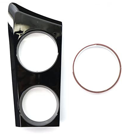 Cakievro ABS Kunststoff Mittelkonsole Getränkehalter Auto Wasser Getränkehalter Aufkleber Verkleidung Abdeckung für BMW E81 E82 E87 E88 1er Serie 04-11 LHD (schwarz)