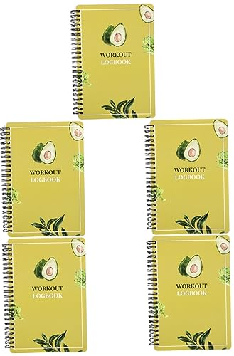 STOBOK 5st Fitness-punschbuch Übungstagebuch Zeitschrift Fürs Fitnessstudio Wellness-tracker-tagebuch A5-trainingstagebuch Täglicher Trainingsplaner Spule Unternehmen Papier Mann