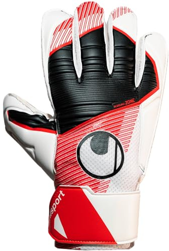 uhlsport Starter Soft Maignan #344 Gants de Gardien de Football - Gants pour Gardien de But, 2, Blanc/Rouge/Noir