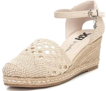 XTI 142333, Sandalo Espadrillas con Zeppa Donna, Beige 42, 40 EU