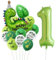 VIKY® Dino Luftballon,23 Stück Dino Geburtstag Deko Set,Dschungel Deko 1. Geburtstag Junge,Dino Deko Kindergeburtstag Luftballons,Ballon 1 Geburtstag Deko,Folienballon 1 für Waldtiere Party Dekoration