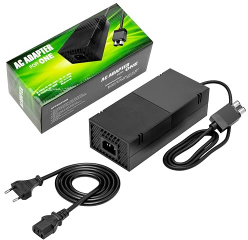 SEYRLMK Alimentatore per Xbox One, Xbox One Power Supply Brick Cavo di Alimentazione Caricabatterie di Ricambio di per Microsoft Xbox One 100-240V,220W (Versione Quietest)