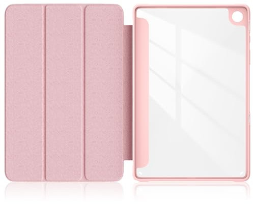 TOPCASE Funda Transparente PC Respaldo para Samsung Galaxy Tab A9 Plus 11 Pulgadas 2023 SM-X210/X216/X218,Ultra Delgado Clara Soporte Carcasa con Auto-Sueño/Estela,Rosa